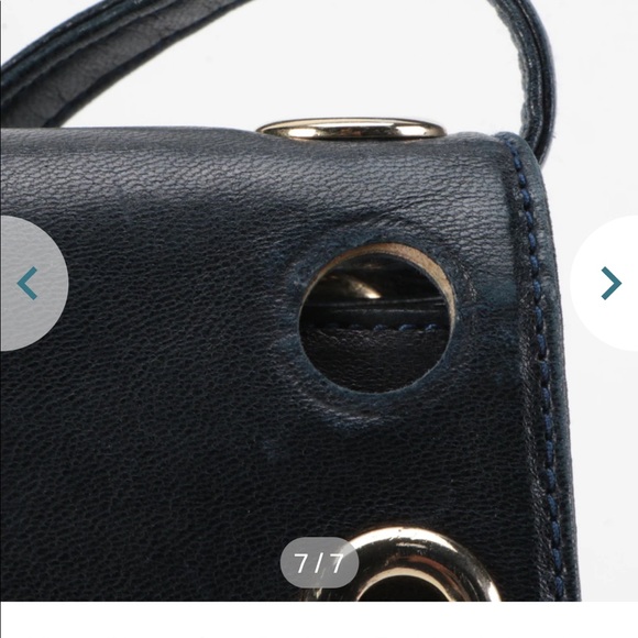 Givenchy Grommet Flip Bag in dark navy.  Leather - Picture 6 of 6